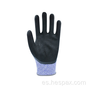 Guantes de seguridad PU de acero inoxidable anti -cortes Hestax